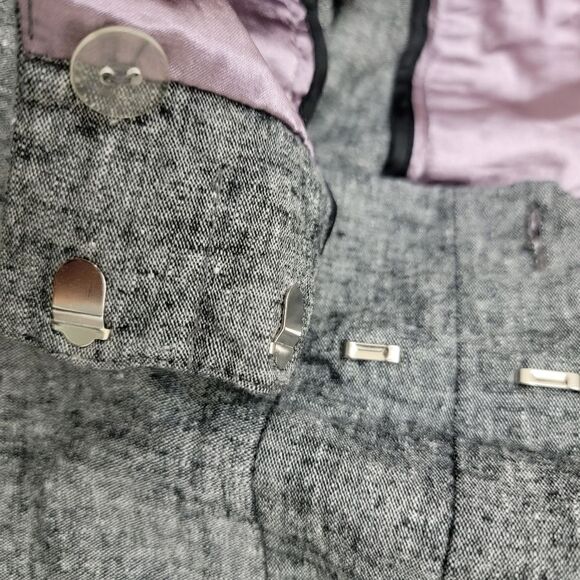 Stoosh Studio Linen Cotton Blend Capri Pants Gray Size 12 - Picture 3 of 8